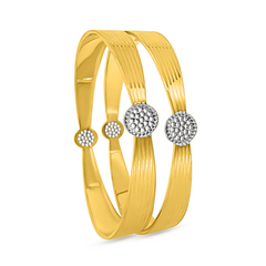 22K Gold Designer Bangles - Set of 2