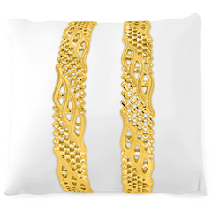 22K Gold WaveCut Bangles - Set of 2