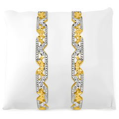 22K Gold Diagnol Cut Bangles - Set of 2