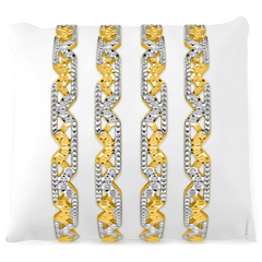 22K Gold Diagnol Cut Bangles - Set of 2
