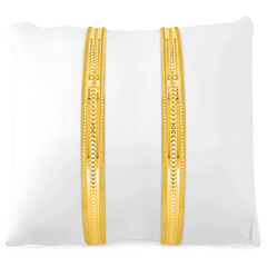 22K Gold Dotshine Bangles - Set of 2