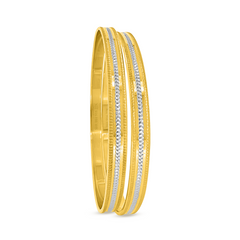 22K Gold Dotshine Bangles - Set of 2