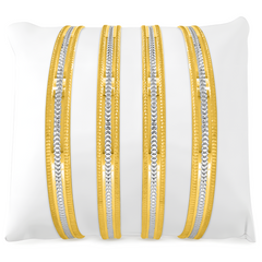 22K Gold Dotshine Bangles - Set of 2