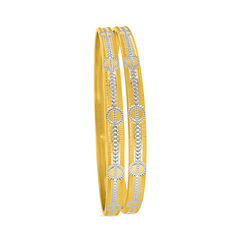 22K Gold Designer Bangles - Set of 2