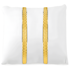 22K Gold 3d Texture Bangles - Set of 2