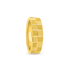 22K Gold Boxed Wedding Band