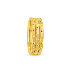 22K Gold Tri-Dot Band