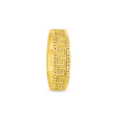 22K Gold Greek Pattern Wedding Band