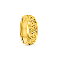 22K Gold A-Cross Design Wedding Band