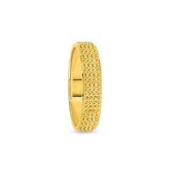 22K Gold Dots Design Wedding Band