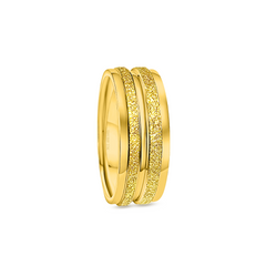 22K Gold Star Dust Wedding Band