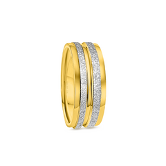 22K Gold Star Dust Wedding Band
