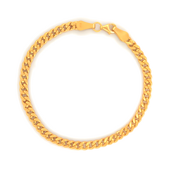 22K Gold Chain Bracelet Lite Cuban