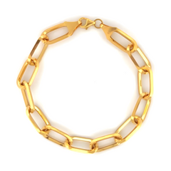 22K Gold Medium Clip Bracelet