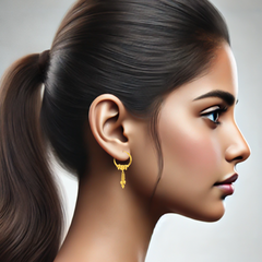 22K Gold Bali Earrings