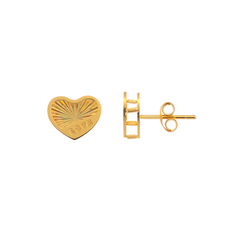 22K Gold Rainbow Love Earrings