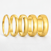 22K Gold Dome Wedding Band