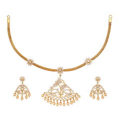 22K Gold Designer Necklace Set