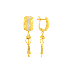 22K Gold Drop Clip-On Earrings