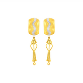 22K Gold Drop Clip-On Earrings