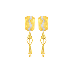 22K Gold Drop Clip-On Earrings