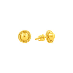 22K Gold Timeless Rope Earrings