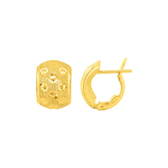 22K Gold Stardust Hoop Clip-On Earrings