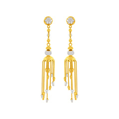 22K Gold Tassel Drop Jhumkas