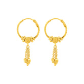 22K Gold Bali Earrings