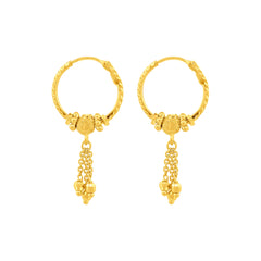 22K Gold Bali Earrings