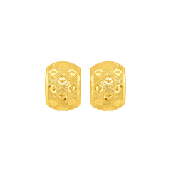 22K Gold Stardust Hoop Clip-On Earrings