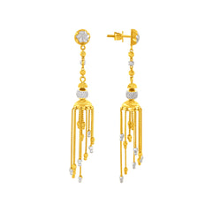 22K Gold Tassel Drop Jhumkas