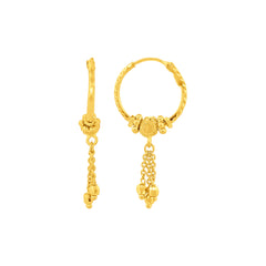 22K Gold Bali Earrings