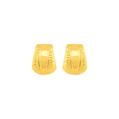 22K Gold Geometric Clip-On Earrings