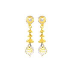 22K Gold Dual-Tone Accents Earrings
