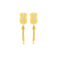 22K Gold Dangle Clip-On Earrings