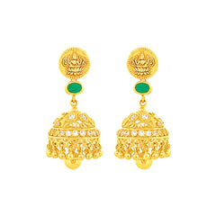 22K Gold Filigree Laxmi Jhumkas