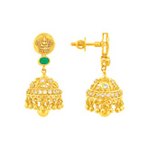 22K Gold Filigree Laxmi Jhumkas