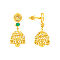 22K Gold Filigree Laxmi Jhumkas
