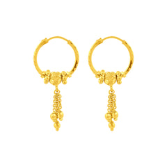 22K Gold Bali Earrings