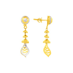 22K Gold Dual-Tone Accents Earrings