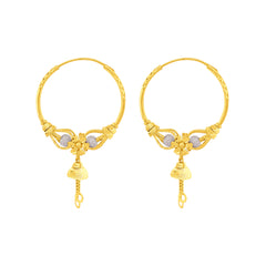22K Gold Double Side Bali Earrings