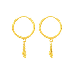 22K Gold Minimalist Bali Earrings
