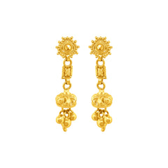 22K Gold Traditional Earrings