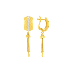 22K Gold Dangle Clip-On Earrings
