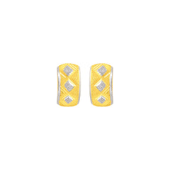 22K Gold Intricate Wavy Clip-On Earrings