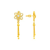 22K Gold Elegant Floral Earrings