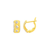 22K Gold Intricate Wavy Clip-On Earrings