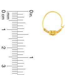 22K Gold Grace Hoops Earrings