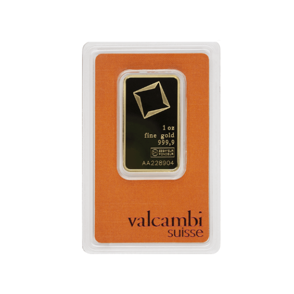 1 oz Valcambi Pure Gold Bar (New In Assay)